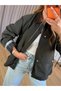Khaki Velvet Collar Plaid Lined Coat - 202609