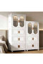 Modern 5-Layer Multi-Purpose Storage Cabinet with Magnetic Doors and Wheels – 168X60X38 cm - 3
