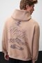 Sylas Men's Printed Hooded Mink - Beige Sweatshirt