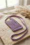 Handmade Crochet Knitted Crossbody Phone Bag - 4