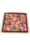 Beige Multicolor Ethnic Vintage Patterned Women's - Twill Silk Textured - Multi-Purpose Square Bandana Scarf - 4