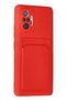 Redmi Note 10 Pro Compatible Case Kelvin Silicone with Business Card Holder - Red Bezoss - 2