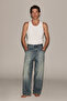 Neshie Men's Balloon Fit Jean Blue Trousers - 3
