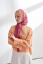 Organic Touch Viscose Blend Patterned Shawl - Fuchsia - Red - 2