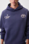Hudsones Men's Hooded Printed Navy Blue Sweatshirt - 4