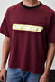Noar Men's Organic Cotton Printed Claret Red T-Shirt - 3