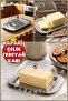 Stainless Steel Butter Dish with Lid - Stylish Butter Cheese Storage Serving Container - Mini Breakfast Cheese Butter Container Breakfast Presentation Plate