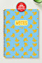 Banana-Themed A5 Metal Spiral Unlined Cardboard Cover Banana-Themed Notebook