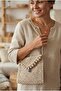 Handmade Raffia Macrame Knitted Crossbody Bag - 2