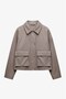 Mink Snap Jacket with Flap Pockets