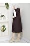 Women's Quilted Vest with Hood, Oversized Size - 2