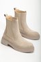 Women's Beige Suede Elastic Casual Boots - 2