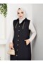 Women's Quilted Vest with Hood, Oversized Size - 2