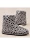 Riva Shoes Men's Gray Anchor Patterned Plush Home Boots Soft Lined Winter Slippers Home Boots - 3