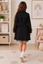 Girl's Trench Coat with Belt, Buttons, Stylish Pockets, Seasonal Coat - 4