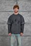 Trend Special Design 3 Yarn Print Embroidery Detail Oversize Long Sleeve Men's Sweatshirt T-Shirt