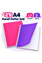 2-Pack of 60 Sheets Checkered A4 Spiral School Notebook Set - Mixed Colors Sent - 2