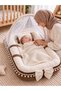 Babynest Baby Nest 6 Piece Brown Beige Newborn Set with Mosquito Net and Play Hanger