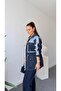 Mixed Color Block Long Women's Raincoat - 7