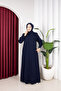 Honeycomb Fabric Button Detail Simple Rabia Ferace - 6