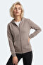 Sera I Women's Zippered Gray Sweatshirt - 8