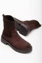 Women's Brown Suede Elastic Side Strap Thick Sole Boots - 3