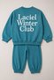 Unisex Children's Turquoise Printed Tracksuit Set Daily Comfortable Combination - 3