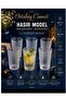 6 Straw-Style Soft Drink Cocktail Glasses, 300 Cc Volume, 13 cm Length, 7 cm Mouth, 6 cm Base.