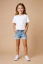 Unisex Kids' White Basic Short Sleeve T-Shirt