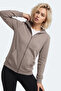 Sera I Women's Zippered Gray Sweatshirt - 7