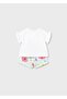 Newborn Baby Girl Combed Cotton Shorts Set Green - 2