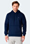 Moonlight I Men's Hooded Dark Navy Blue Sweatshirt - 4