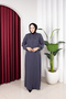 Nazlı Ferace with Honeycomb Fabric Piping Detail - 3