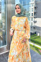Melvani Layered Belted Dress - Yellow - 2
