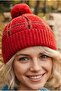 Women's Pompom Knitted Knitwear Beanie with Lining Inside, Winter Beanie - 7