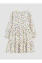 Esvab • Modern & Distinctive Zero Roba Collar Floral Embroidered Girls' Dress - 4