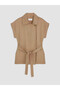 Two Mt Shop Quality Lcw Everyday Beige Plain Oversize Women's Jacket - 4