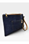 Indigo Denim Portfolio Bag (Dark Blue Denim 100% Cotton) - 2