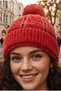 Women's Pompom Knitted Knitwear Beanie with Lining Inside, Winter Beanie - 3