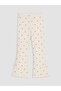 Ecru Bow Detailed Polka Dot Girls' Tights - 2