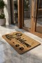 Door Mat 45X70Cm Velour Texture Coco Appearance Non-Slip Indoor Outdoor Cheerful Doodle - 2