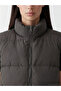 Alita City with a Difference, Lcwaikiki Classic Brown Plain Women's Puffer Vest - 3