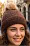 Women's Pompom Sparkling Knitwear Beanie Lined Winter Beanie - 7