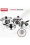 Vinod Stainless Steel Induction Friendly Master Chef Cookware Set - 4 Pcs, Silver - 6