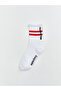 Two Mt Shop Quality Lcw Kids White Patterned Girls' Socks - 6