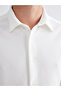 Ecru Comfortable Fit Long Sleeve Men's Shirt - 3