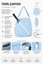 Fabric Tennis Bag, Padel Bag, Tennis Bag with Racket Pocket, Tennis Bag, Blue Tennis Bag, Blue Tennis Bag - 6