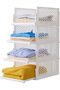 Wardrobe Organizer and Storage Organizer, Stackable Collapsible Storage Shelves, 4pcs Drawe