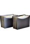 Expanding Organizer File Folder, Letter Size - Black & Gray, 2-Pack