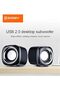 Computer Speaker, Aerbee Portable USB Speaker Small Mighty Solid Wired Multimedia Stereo Speakers fo - 2